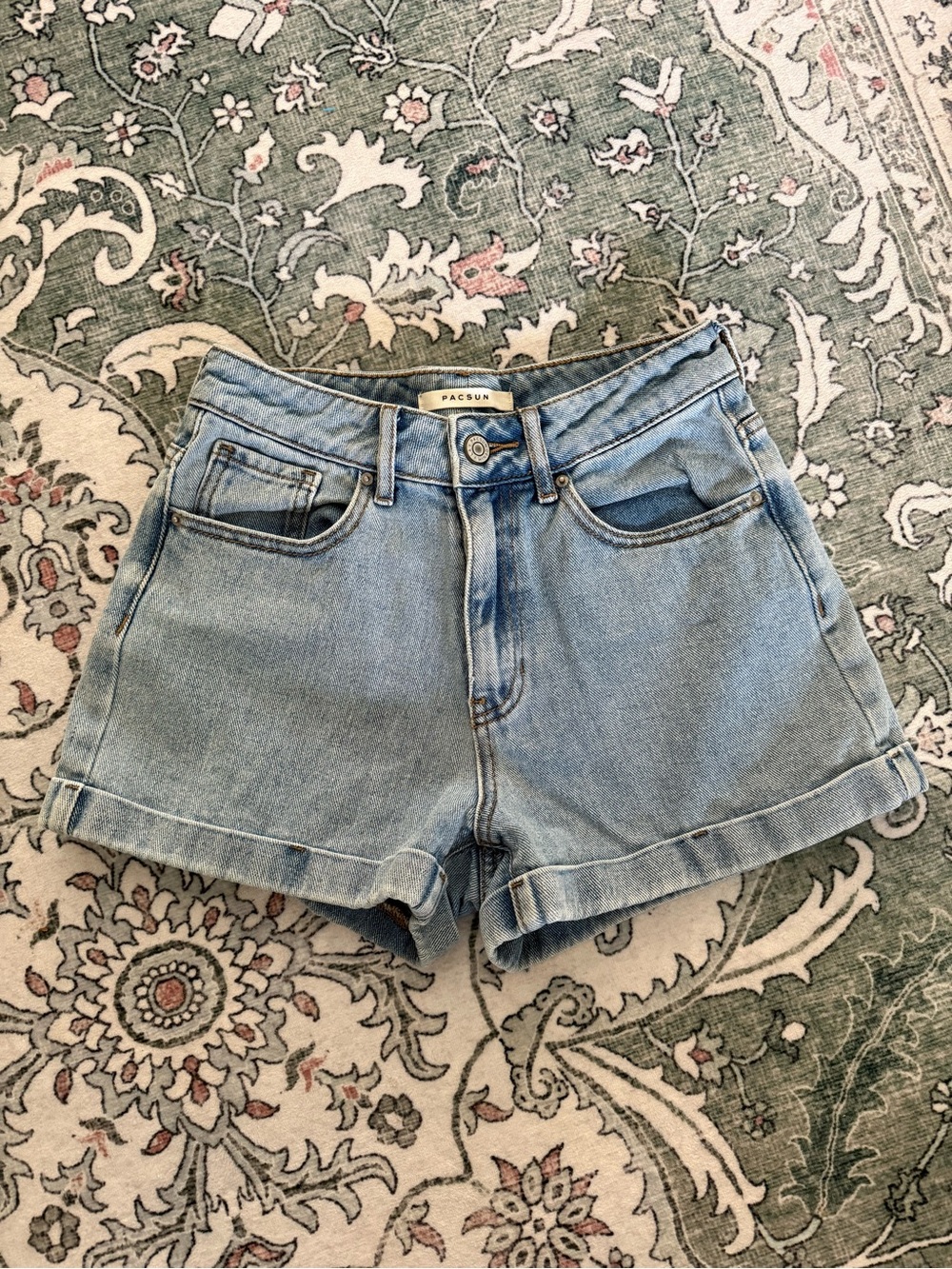 PacSun Light Wash High-Rise Denim Shorts